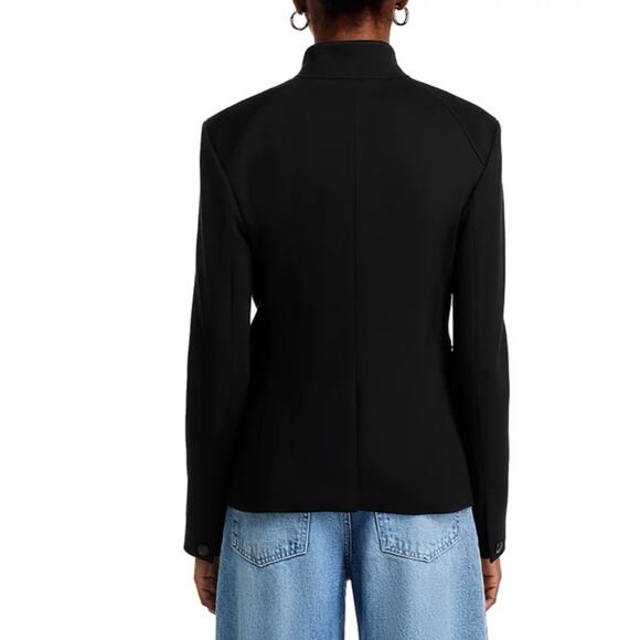 RAG & BONE BLAZER WOMENS SIZE 6 LUCY PONTE STRETCH TWILL BLACK NEW - Picture 3 of 15
